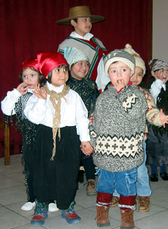 In Chilean Patagonia youngsters demonstate traditional dances.